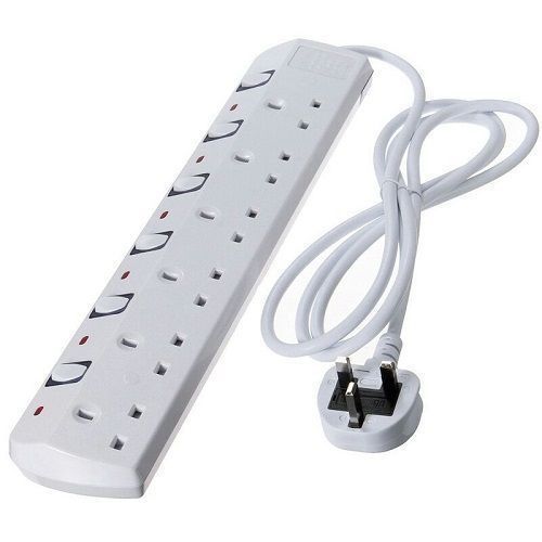 Jsb Power Extension Cables 6 Way 5 Metre / 10 Metre Long /USB Port Surge Protection