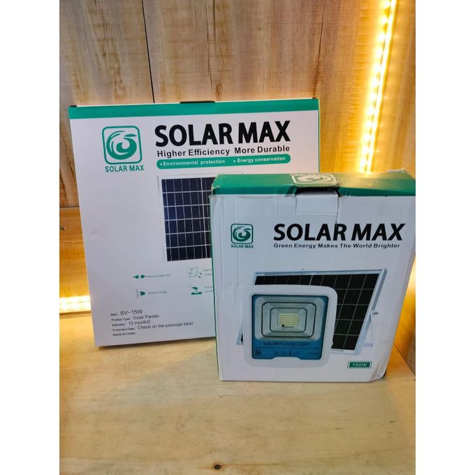 Solarmax 100W Solar Flood Light Outdoor Dusk to Dawn with Remote Control