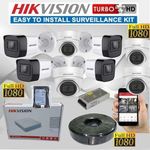Hikvision 8 HD 2MP (1080P) CCTV Cameras Full Kit-(With 1TB HDD +100M Cable + 8 Channel DVR + 3M HDMI Cable)