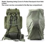 Camping & Hiking 70L Waterproof Hiking Daypack Large Hiking Backpack, Hunting Camping Travelling Rucksack Backpack for Men Outdoor Sports Backpack Jungle Green