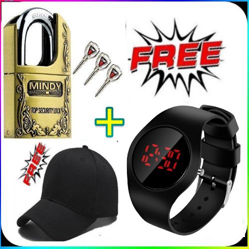 Mindy Top Anti-Burglar Theft High Security Padlock With 3 Keys 50mm+ K Gifts