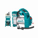 TOTAL Heavy duty 12V Tire Inflator Portable Air Compressor Pump 140PSI,3M Extension Hose, Car,SUV,Motorcycle,Bicycle