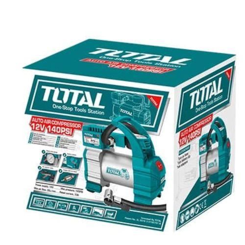 TOTAL Heavy duty 12V Tire Inflator Portable Air Compressor Pump 140PSI,3M Extension Hose, Car,SUV,Motorcycle,Bicycle