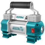 TOTAL 12V Heavy duty Portable auto Compressor 120PSI/8BAR with LED Light,Air Pump with Tire Repair Kit for Auto,SUV,Truck tires