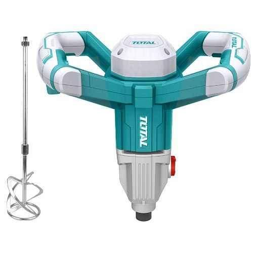 TOTAL 1400W Heavy duty Mixer/Mixing Paddle For Paint, Plaster, Cement, Concrete and Mortar with M14 Stirring Tool Mount