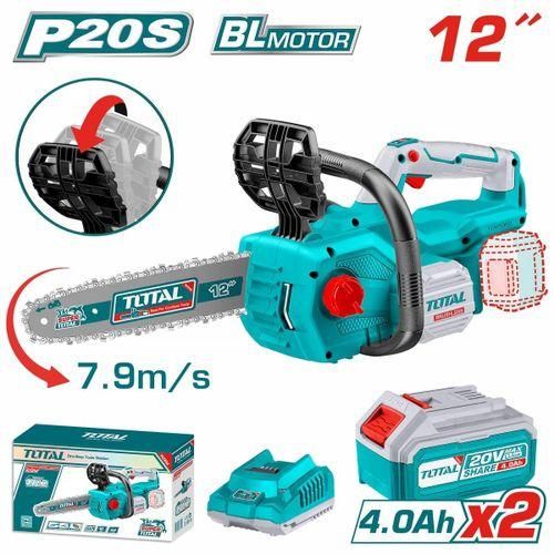 TOTAL INDUSTRIAL TGSLI201286 CORDLESS LITHIUM ION CHAINSAW 20V