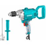 TOTAL 1100W Mixer,Handheld Cement Mixer,Drill(16mm) Mixer With Spade Handle For Drilling And Mixing,Variable Speeds Mud Mixer For Mixing Cement, Motar,Mud,Paint,Fodder