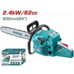 TOTAL Gasoline chain saw 62CC 2.4Kw