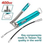 TOTAL Grease Gun 400cc Steel Body Professional Heavy Duty Grease Lubricating Gun