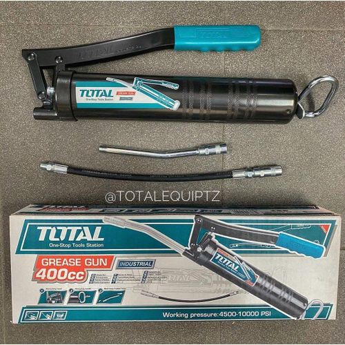 TOTAL Grease Gun 400cc Steel Body Professional Heavy Duty Grease Lubricating Gun