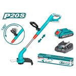 TOTAL Grass Trimmer Cordless Lithium Ion Grass Trimmer With Battery And Charger Brush Cutter String Trimmer.