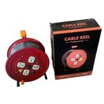 Heavy Duty 50M 2.5MM POWER CABLE EXTENSION REEL With 4 Sockets For Home And Industrial Use