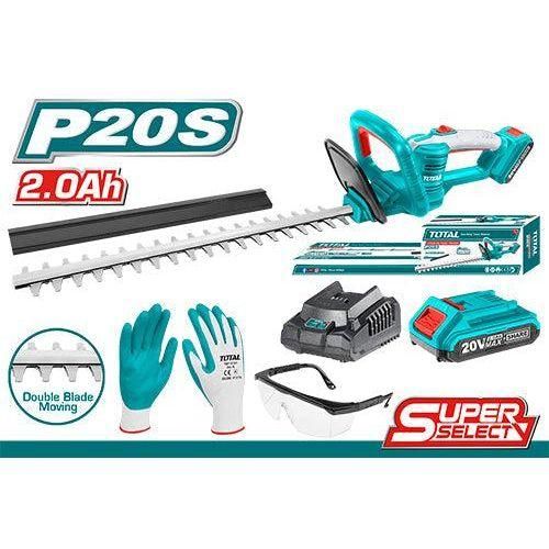 TOTAL Heavy Duty Cordless Lithium-ion hedge trimmer with Accesories