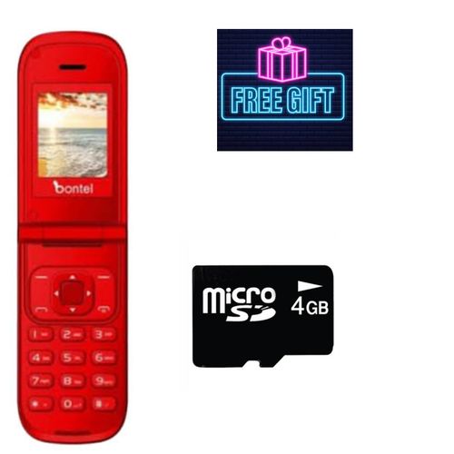 Bontel A225,,1.77' Mobile Phone (Dual Sim) Flip Phone +MEMORY CARD