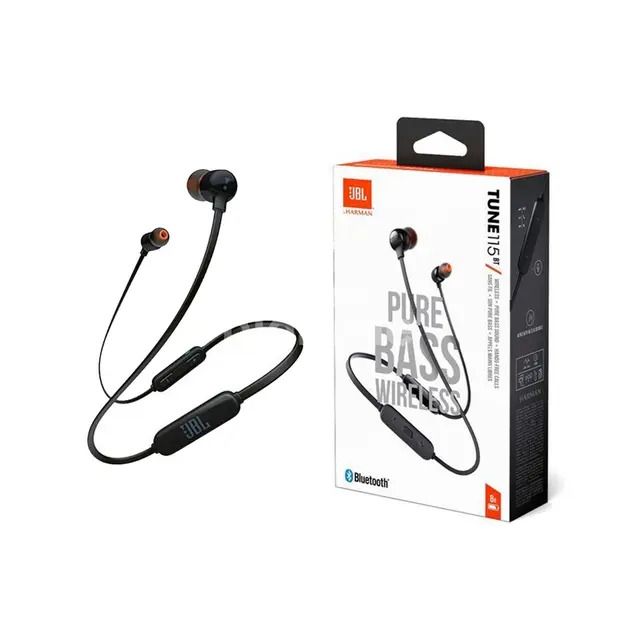JBL Tune 115BT Pure Bass Wireless Hands-Free Calls 8hrs Battery Built-in Microphone Neckband