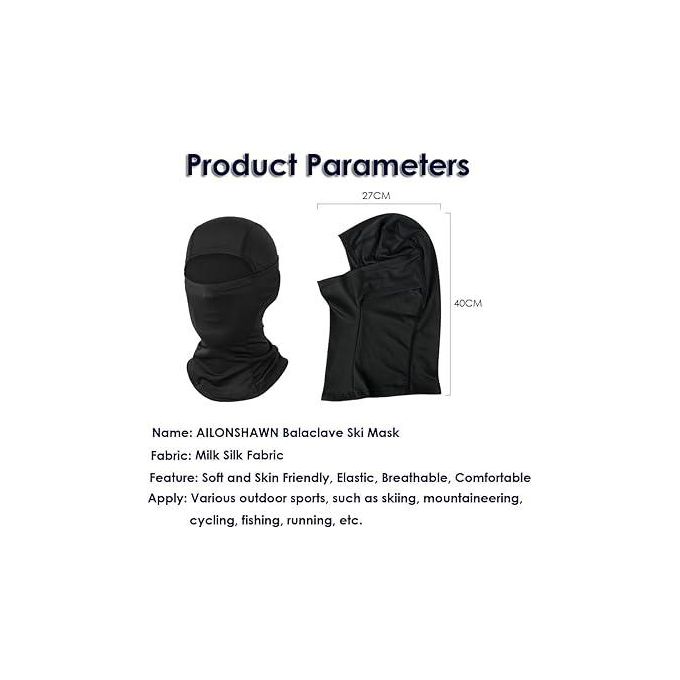 Ski Mask for Men 2 Pack Balaclava Face Mask Women Summer Shiesty Masks Motorcycle Helmet Full Head Cover Sun UV Protection
