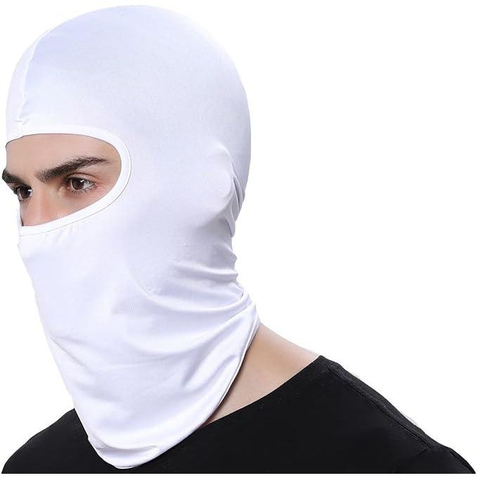 White Ski Mask Bandana Face Hat for Outdoor Airsoft Motorcycle Hood Helmet Balaclavas Headwear