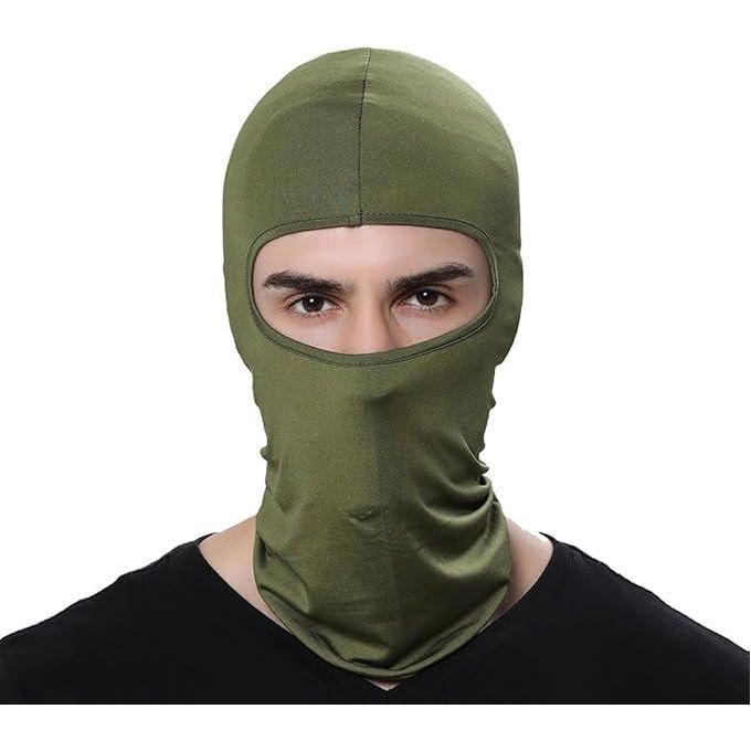 Army Green Ski Mask Bandana Face Hat for Outdoor Airsoft Motorcycle Hood Helmet Balaclavas Headwear