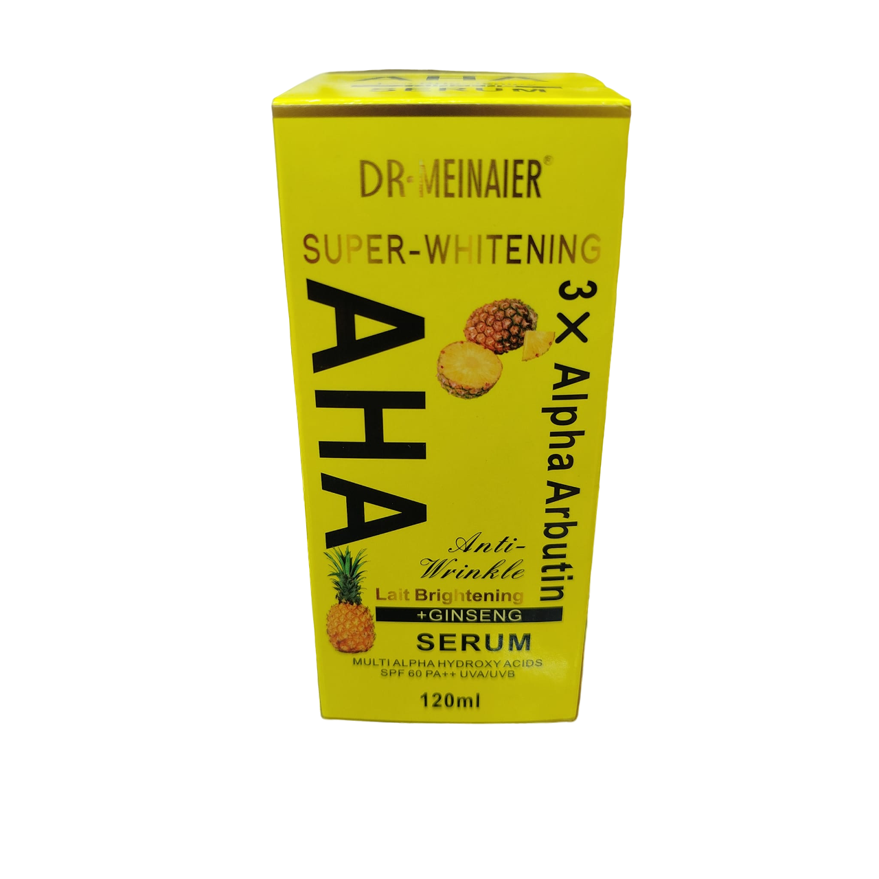 Dr Meinaier Collagen, Pineapple, Alpha Arbutin Serum SPF 60. Brightens, Moisturizes, Treats Acne, Removes Wrinkles, Fine Lines, Whitem Dark Spots, Scars, Marks, Smooths, Softens & Prevent Sun Damage