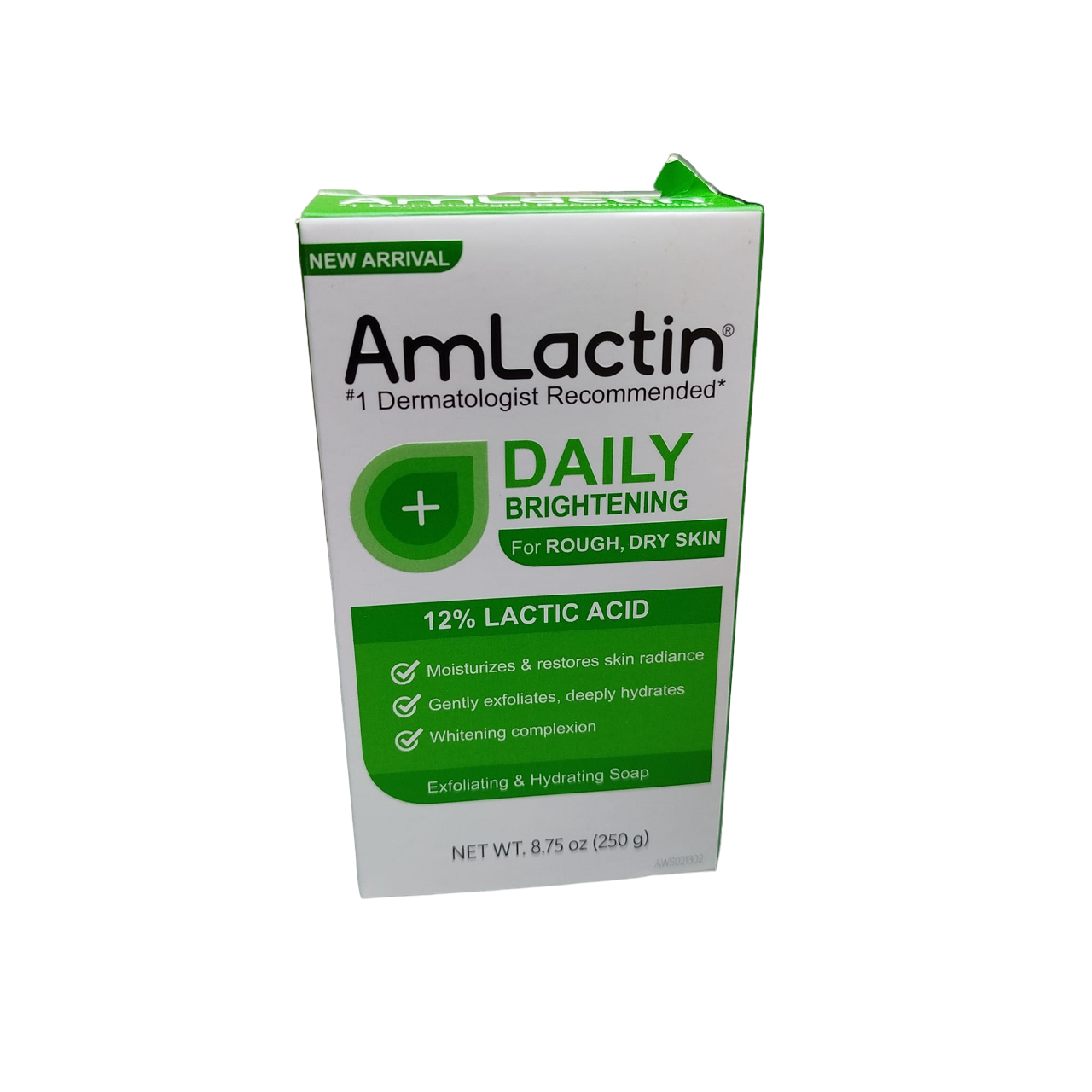AmLactin Daily Brightening Soap with 12% Lactic Acid. Exfoliates, Cleanses, Brightens, Moisturizes, Restore skin radiance, Deeply Hydrates, Whitens, Smooths & Softens