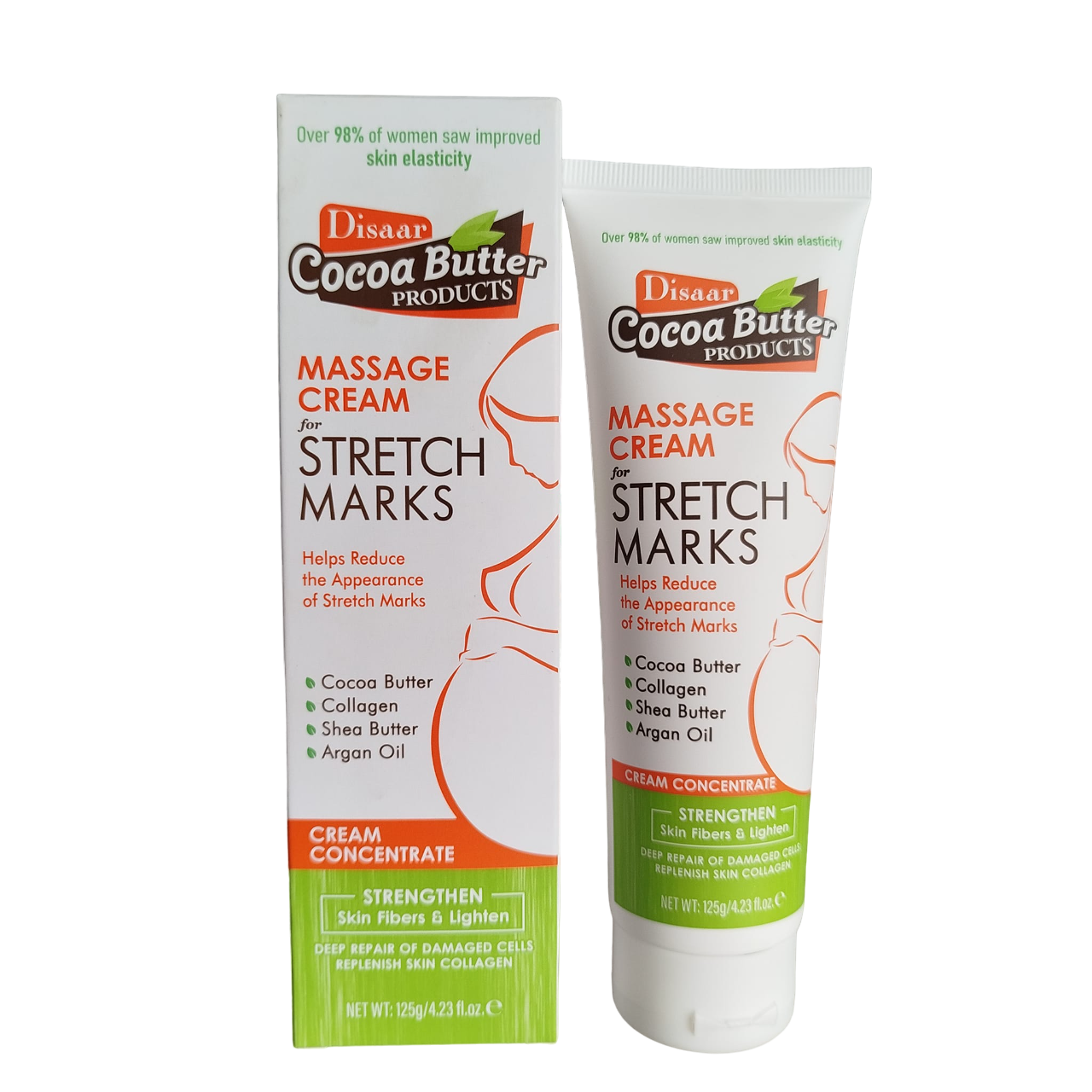 Disaar Cocoa Butte with COLLAGEN, Argan Oil & Shea Butter Body LOTION + CREAM. Moisturizes, Firms, Prevent & Reduce Stretch Marks, Scars, Pigments, Brightens, Smooths, Softens & Improve Elasticity