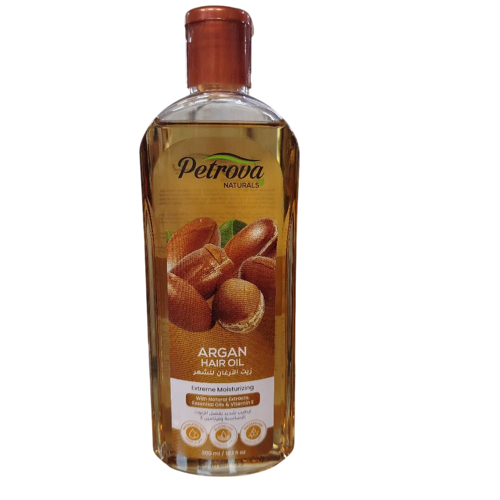 Petrova Argan Hair Oil. Extrmely Moisturizes, Makes hair Smooth and Silky, Softens, Protect, Prevent hair damage, Revives the hair and Nourishes.
