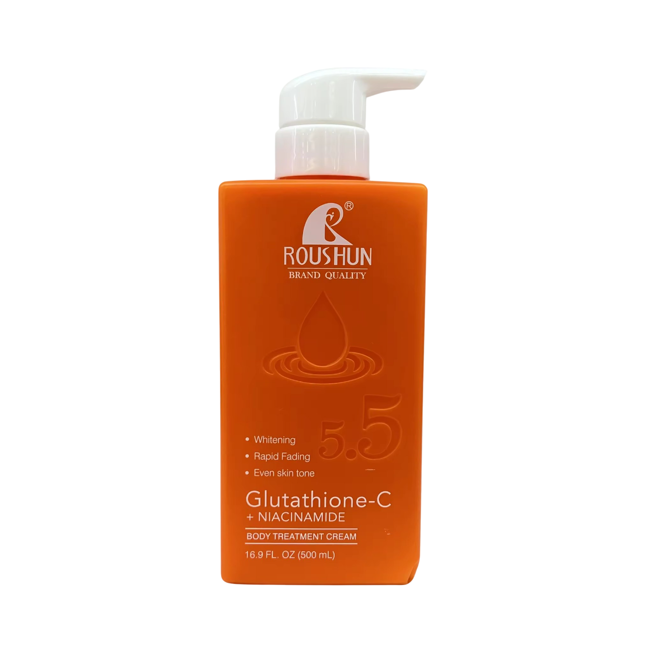 Roushun Glutathione C + Niacinamide Body Treatment Cream. Fades Dark Spots, Moisturizes, Evens the skin tone, Softens, Clarifies, Brightens, Evens the skin Tone, Soothes and Whitens