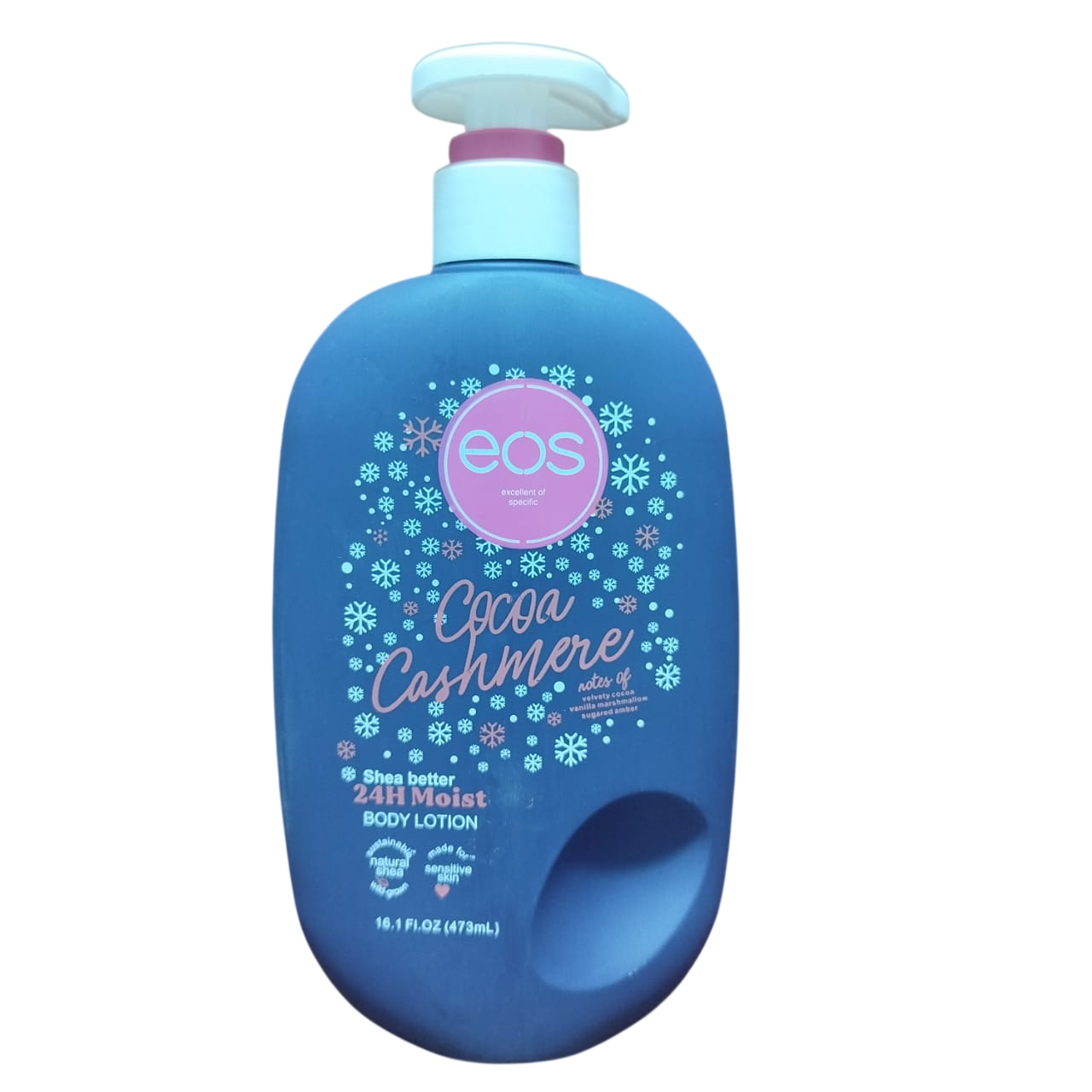 EOS (excellent of specific ) Cocoa Cashmere shea better 24H Moist Body Lotion.