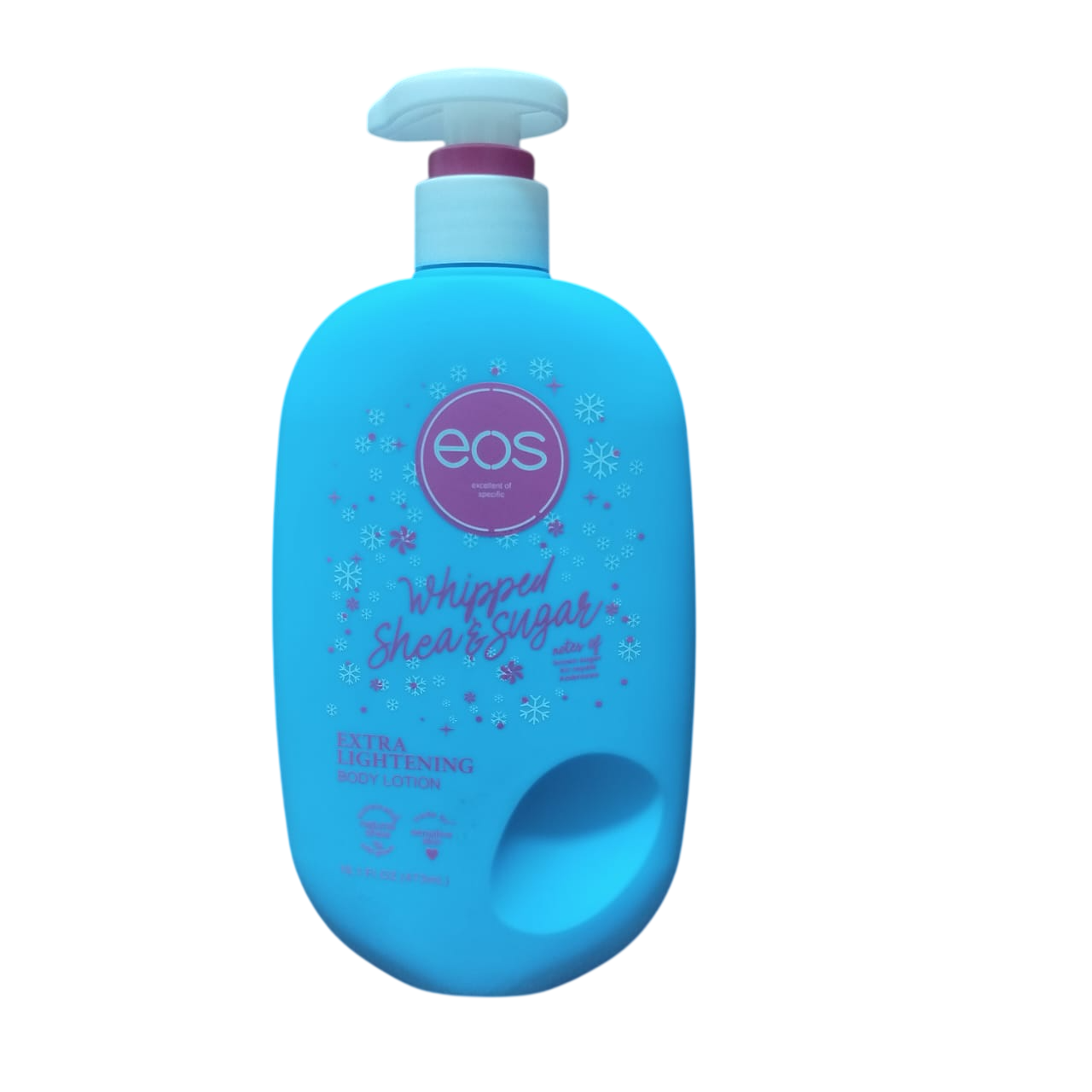 EOS (excellent of specific) Whipped Shea & Sugar Extra Lightening Body Lotion.