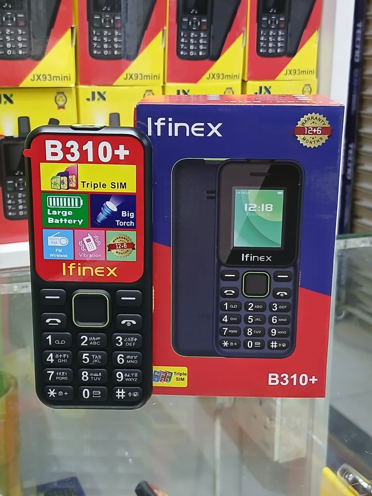 Ifinex IfinexB310+ New feature phone with large battery, Facebook,, Triple SIM, FM wireless, Vibration, big torch and HD Camera