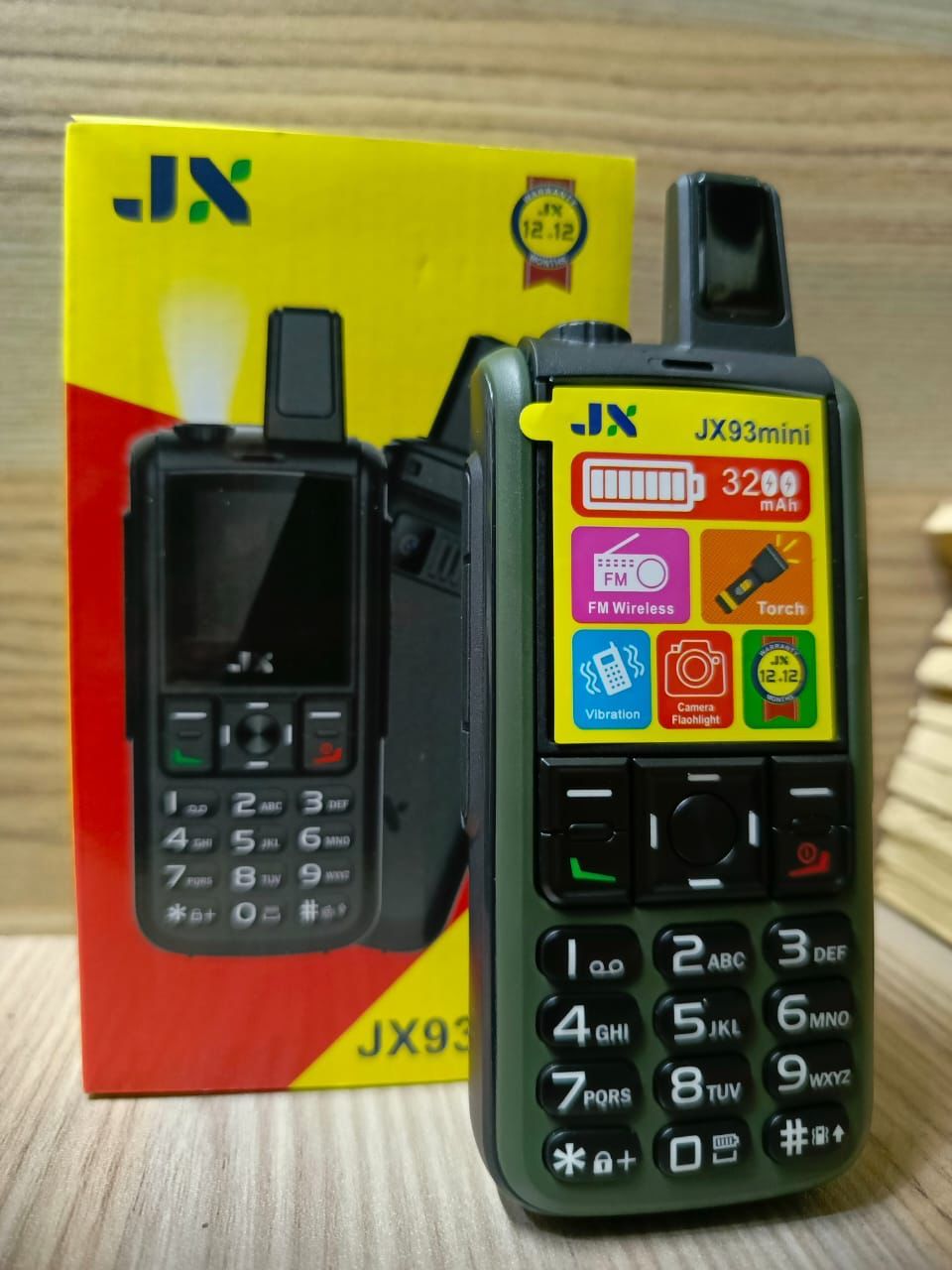 Jx Jx93mini New Design Camera Flashlight, 32mAH Battery, Wireless FM Radio Featured Kambabe Phone