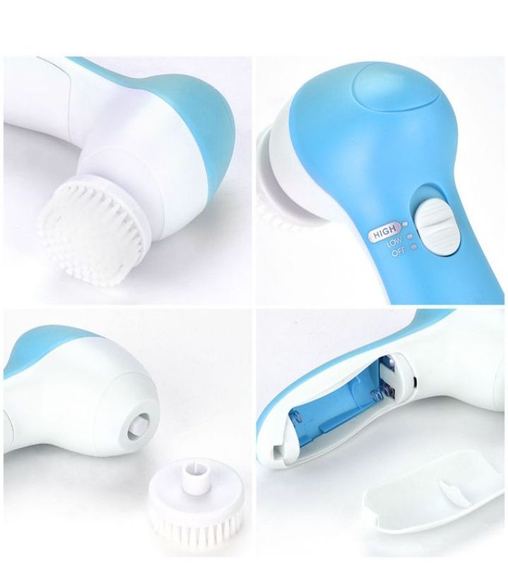 5 in 1   Facial Cleanser Brush  Beauty Face Care Massager Face Scrubber Cleaner