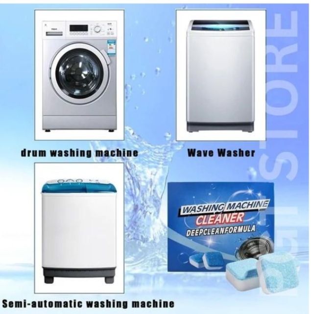 12pcs Washing Machine Cleaner  Household Supplies Deep Cleaning Tablets  For  washing machines