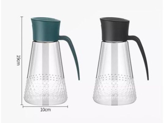 No Drip Auto Flip Cooking Oil / vinegar Dispenser with Non-Slip Handle for Kitchen Cooking -630ml