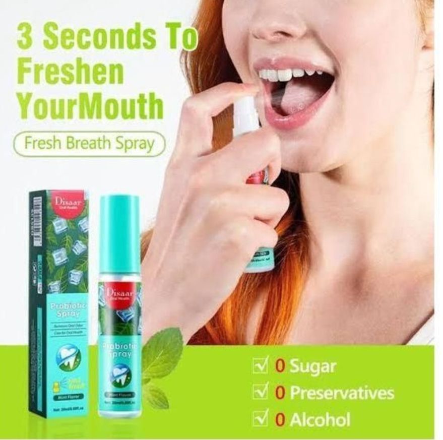 Disaar  Mouth Spray Freshener for Bad Breath Oral Odor Care Oral Breath Spray Grape Flavor/ / Lemon Flavor/ Mint Flavor -20ml