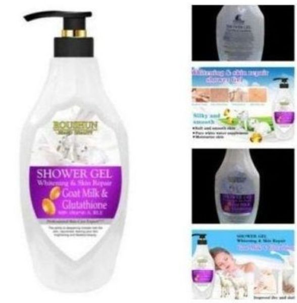 Roushun Shower Gel with Goat Milk And Glutathione  For Whitening  & Skin Repair - 1380ml