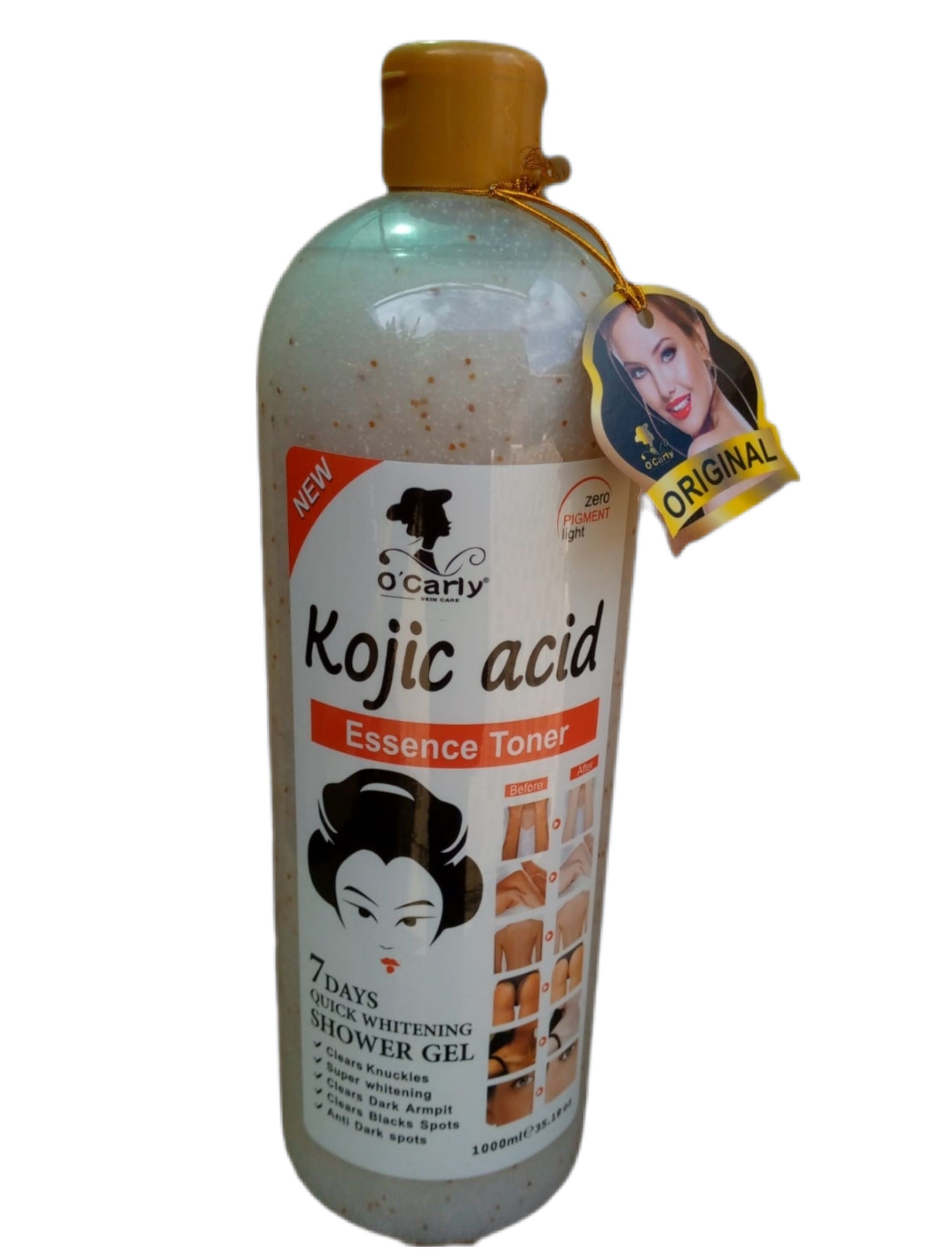 O'Carly  Exfoliating Kojic Acid Essence Toner  Whitening Shower Gel Body Washes Clears Knucles ,Dark Spot ,Dark Armpits,Black Spot