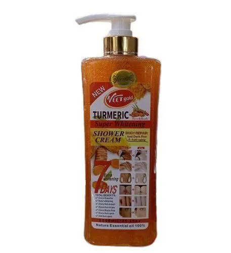 VEET GOLD Carrot / Papaya/ Turmeric  Super Whitening &  Moisturizing Shower cream Gel Body Wash  Clears Dark Knuckles, Black Spots,Dark Armpits ,Dark Thighs And Smoothens   -1000ml
