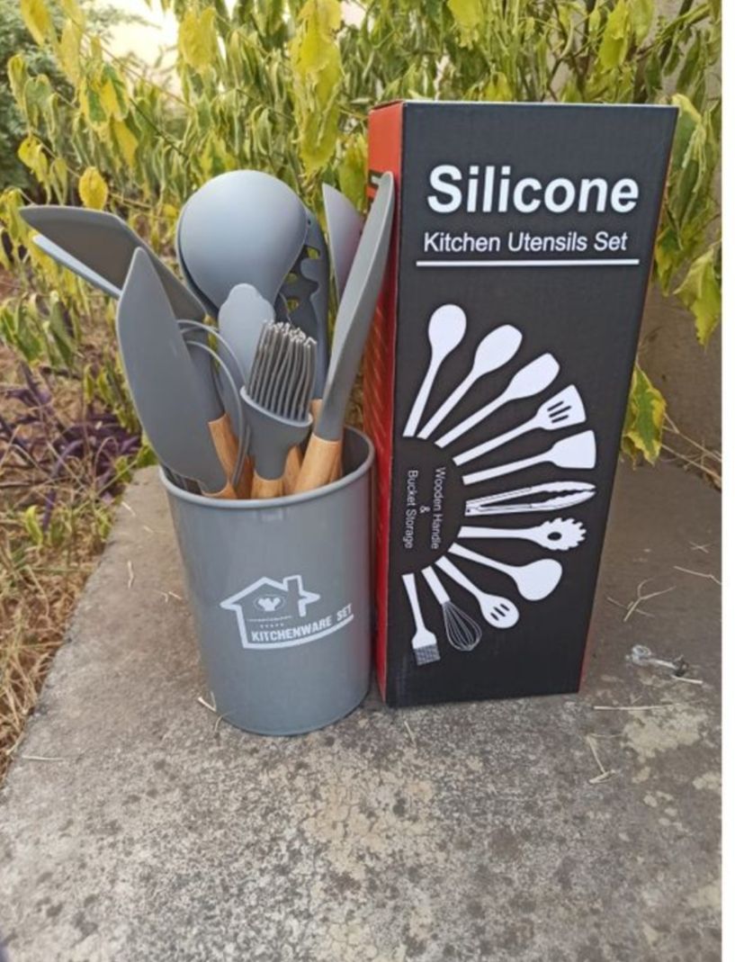 12pcs Nonstick  Silicone Cooking Utensils Set Kitchenware Spoon Set Kitchen Utensils Set
