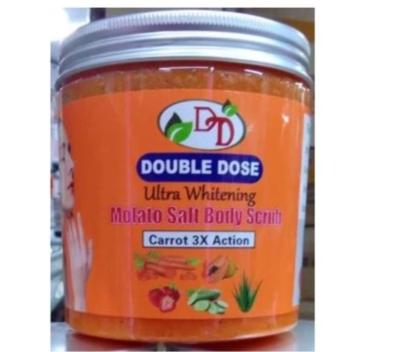 Molato Double Dose Ultra Whitening Salt Body Scrub With Carrot 3× Action For Hydrating,Exfoliating ,Nourishing,Brightening