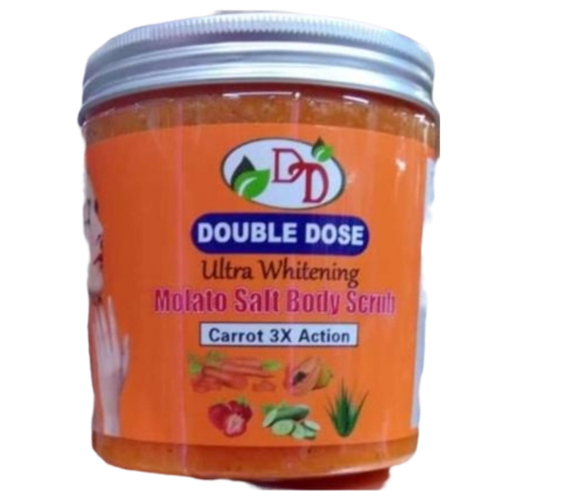 Molato Double Dose Ultra Whitening Salt Body Scrub With Carrot 3× Action For Hydrating,Exfoliating ,Nourishing,Brightening