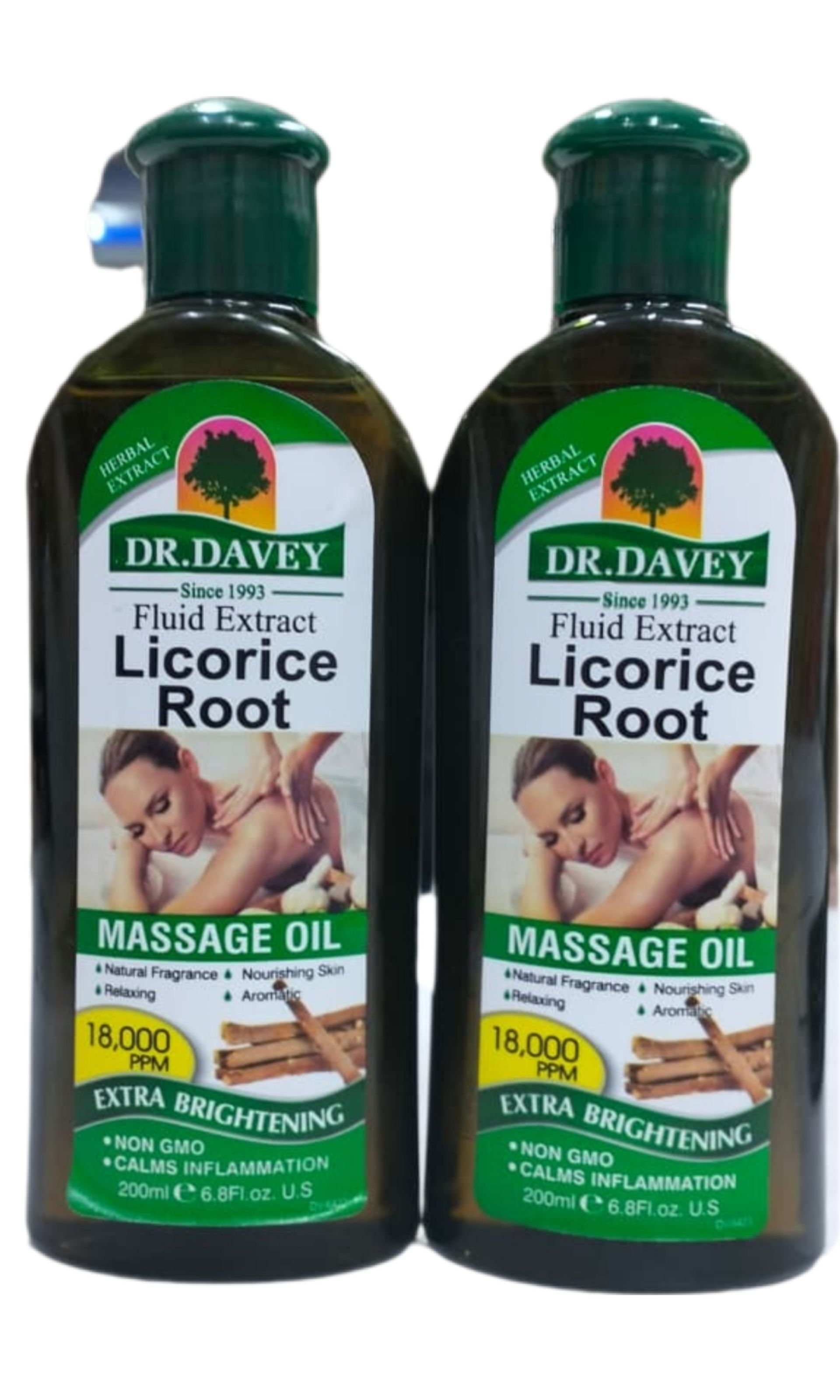 Dr.Davey Herbal Extract Licorice Root Massage  Oil Nourishes Skin ,Relaxing,Aromatic - 200ML