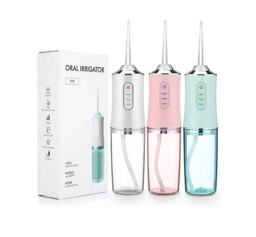 USB Rechargeable Portable Water Dental Flosser Teeth Irrigator Dental Teeth Cleaner with 4 Cleaning Nozzles Water Flosser For Teeth, Gums, Braces