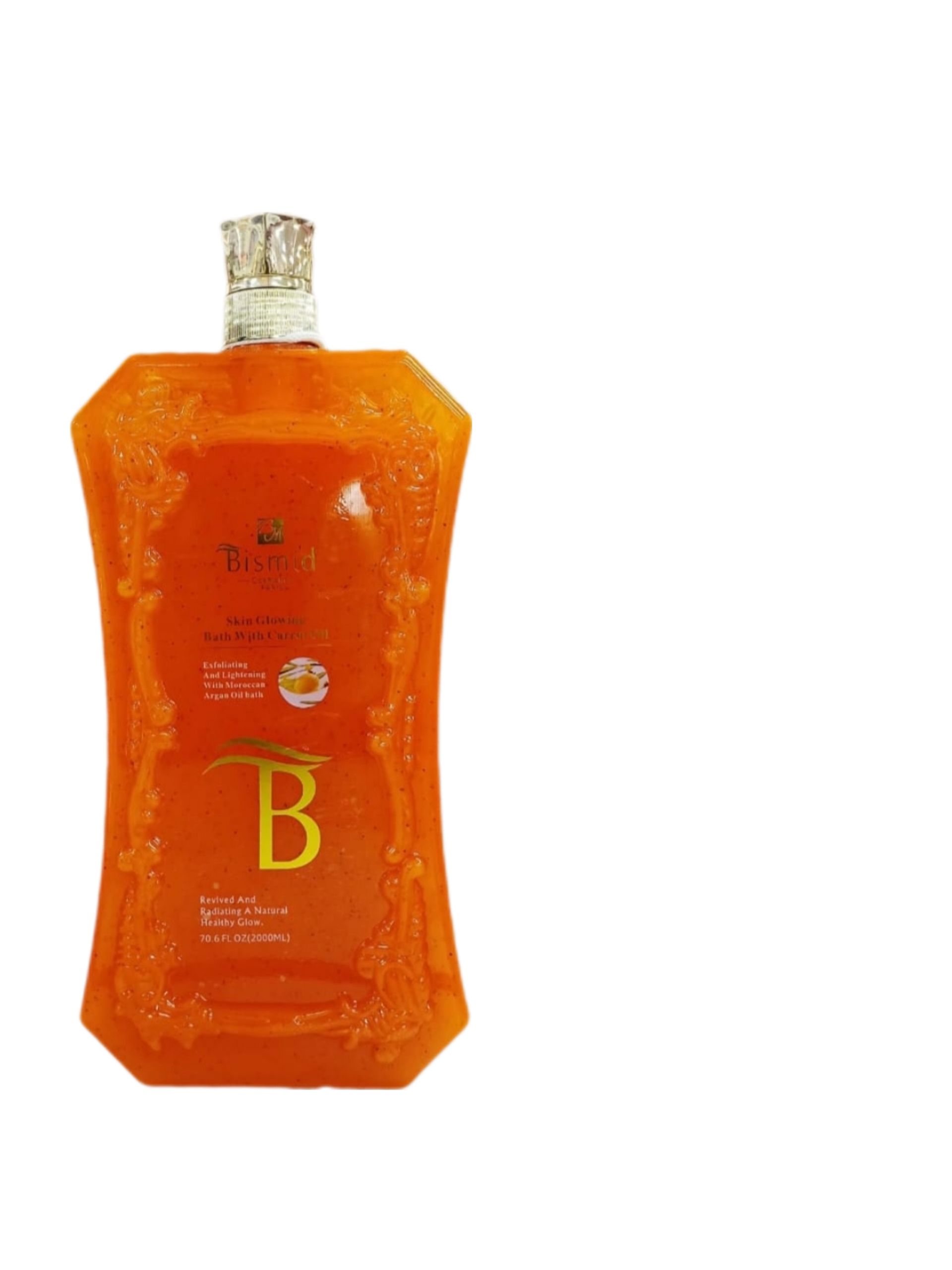 Exfoliating Bismid Skin glowing bath with carrot oil shower gel Revive & Radiate A Natural Healthy Glow-2000ml