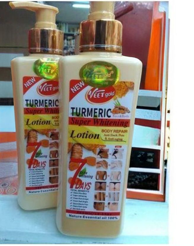 VEET GOLD turmeric  Super Whitening Body Repair  Lotion For Whitening, Anti-Aging Clears, Dark Spots,  Dark Armpits ,Dark Thighs Knuckles