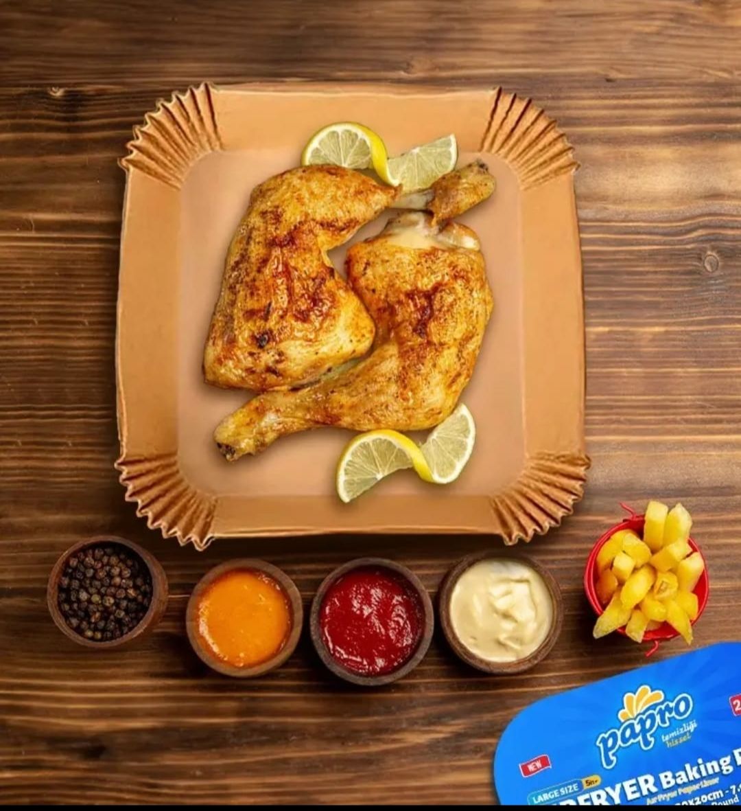 100pcs Mini Air Fryer Paper Liners,Disposable ,Non-stick Paper Liner for Microwave