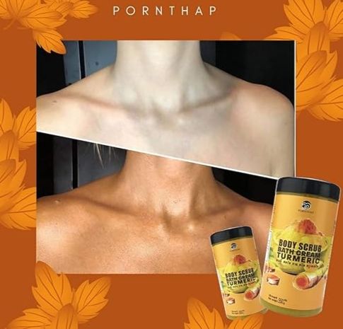 PORNTHAP Body Scrub Bath Cream For  Moisturizing  ,Clears Dark Spot ,StretchMarks