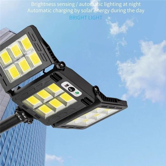 Solar Light High-power Solar Lights Outdoor COB Solar Motion Sensor Lights with 3 Heads