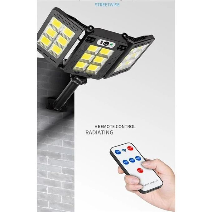 Solar Light High-power Solar Lights Outdoor COB Solar Motion Sensor Lights with 3 Heads