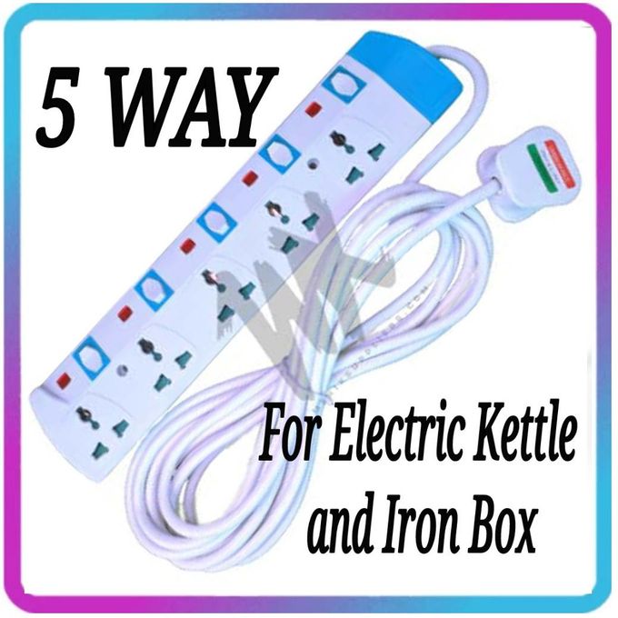 Power King Heavy Duty // Power Extension Cable For Philips Dry Iron Box,,5 Way
